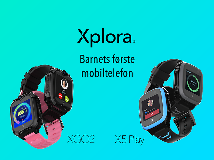 Xplora-urene XGO2 og X5 Play på banner