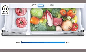 Samsung køleskab med Optimal Fresh-skuffe