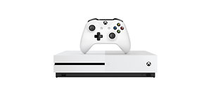 Hvid Xbox One S spillekonsol med controller