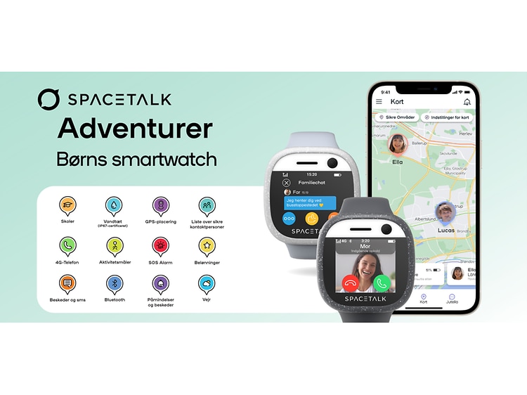Spacetalk Adventurer - Børns smartwatch - en liste med funktioner