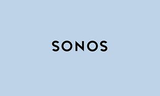 Sonos logo på blå baggrund