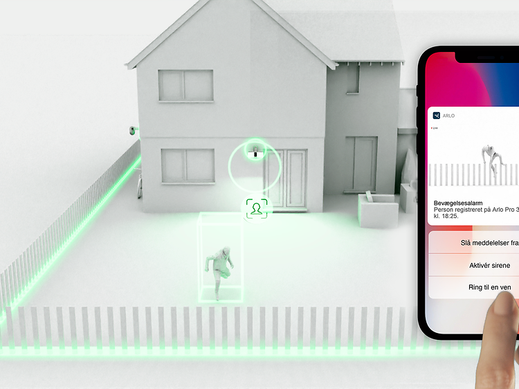 Arlo-Arlo app med detection og house-DK