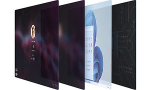 Illustration af fire lag, der demonstrerer Galaxy Book2-seriens sikkerhed