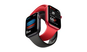Apple Watch Series 6 ure med sundheds-apps på skærmene