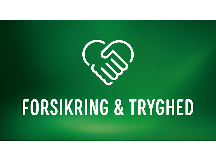 Forsikring og sikkerhed - Top banner med ikon og overskrift