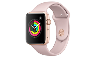 Apple Watch Series 3 produktbillede - 38 mm - Pink Sand - sportsrem
