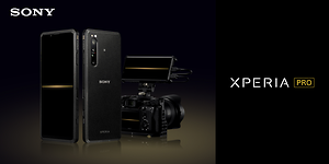 Sony Xperia Pro på banner sammen med smartphonens navn