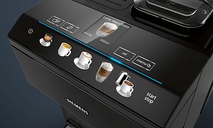 coffeeSelect display på toppen af en Siemens EQ500 kaffemaskine