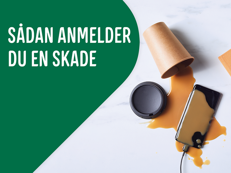 Mobilforsikring-banner: Sådan anmelder du en skade.