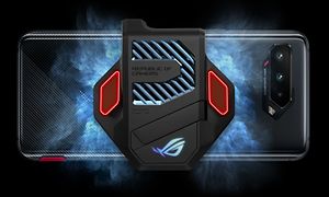 Asus ROG Phone 5 set bagfra og med virtuel røg