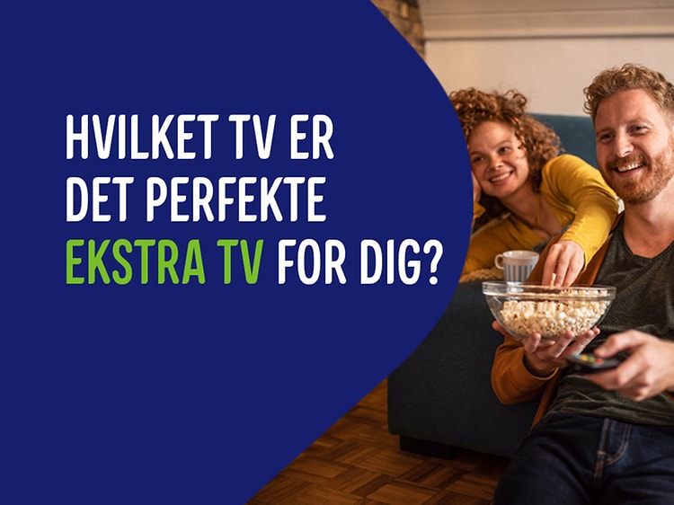 TV-banner med teksten Hvilket TV er det perfekte ekstra TV for