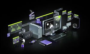 Illustration af kreativitet med en PC
