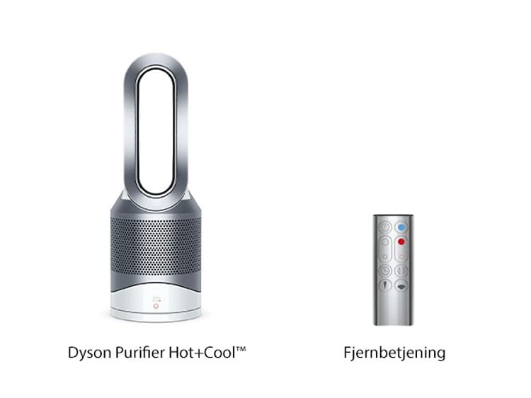 Dyson Pure Cool Tower HP00 og en fjernbetjening