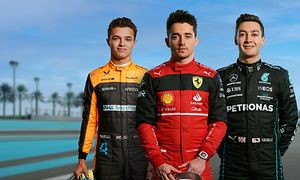 Lando Norris, Charles Leclerc og George Russell