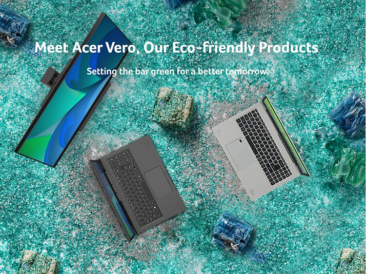 Banner med teksten: "Meet Acer Vero, Our Eco-friendly Products"