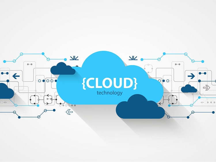 Illustration af cloud-teknologi