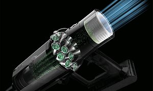 Illustration af filtersystem i en Dyson V10 vacuum
