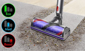 illustration af tre strømtilstande på dyson v11 total clean