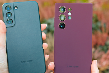 Galaxy S22 - Grønt læder S22 Ultra Burgundy Silikone Cover(1600x600)