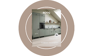 Epoq-katalog i en rund cirkle