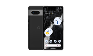 Produktbillede af en sort Google Pixel 7