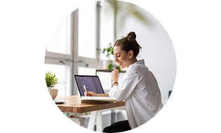 CS-Recycling-Woman working with laptop