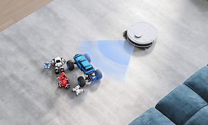 N8-PRO TrueDetect - der sanser legetøj på gulvet, med 3D-teknologi