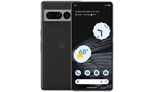 Produktbillede af en sort Google Pixel 7 Pro