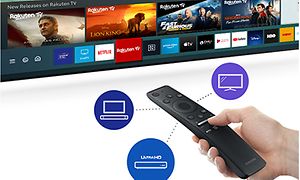 Samsung-TV-AU7175 fjernbetjening og Tizen smart hub