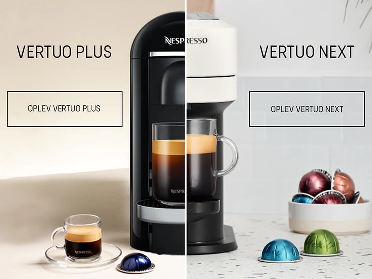 Nespresso Vertuo kaffemaskine og kapsler