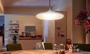 Smart belysning - hjemmet - billede af loftlampe monteret over spisebordet i en stue