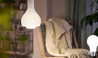 Philips Ultra Efficient LED bulb in a ceiling lamp