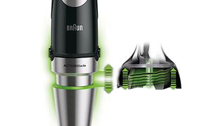 Illustration of Braun stick mixer and ActiveBlade-technology