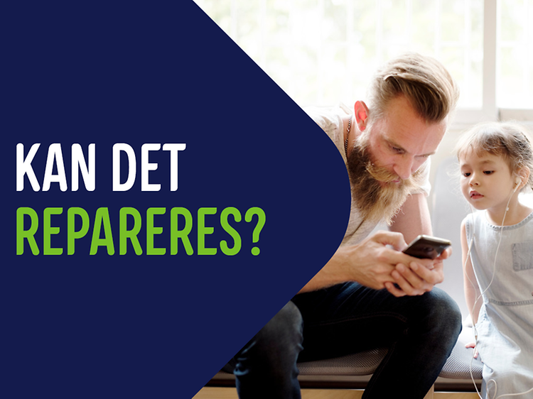 Banner med tekst; Kan det repareres?