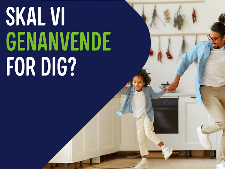 Banner med tekst; Skal vi genanvende for dig?