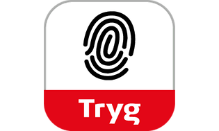 Tryg logo med fingeraftryk