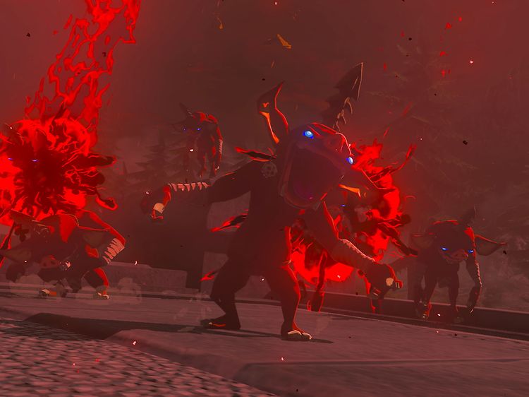 Screenshot af spillet med fjender