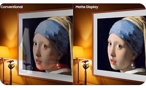 Samsung The Frame Lifestyle TV's matte skærm minimerer refleksioner