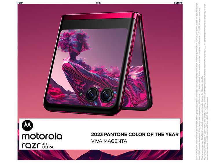 Motorola - TELE - Motorola Razr hero banner med tekst og produktbillede