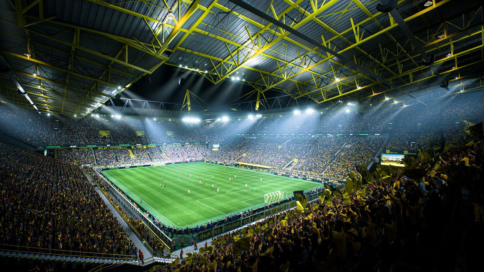 Screenshot af et fodboldstadion