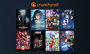 Sony - TV - Sony A95L TV med Crunchyroll og forskellige anime-titler på billedet