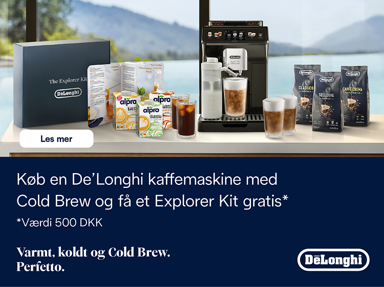 Køb en kaffemaskine fra De'Longhi med Cold brew og få et gratis Explorer Kit