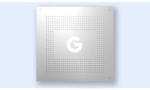 Pixel 8 Pro - Google Tensor G3-chippen på en lys baggrund