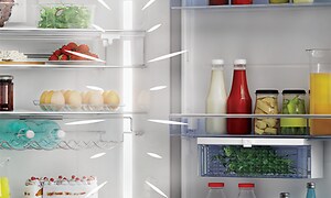 LED-oplysning af køleskab