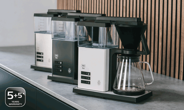 Melitta One kaffemaskine i tre forskellige farver