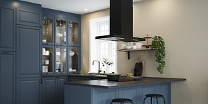 Epoq Heritage Bluegrey køkken med emhætte