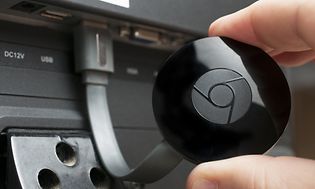 Google Chrome som bliver reset og tilsluttet til TV'et