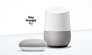 Google Home højttaler i grå - "Hey Google"