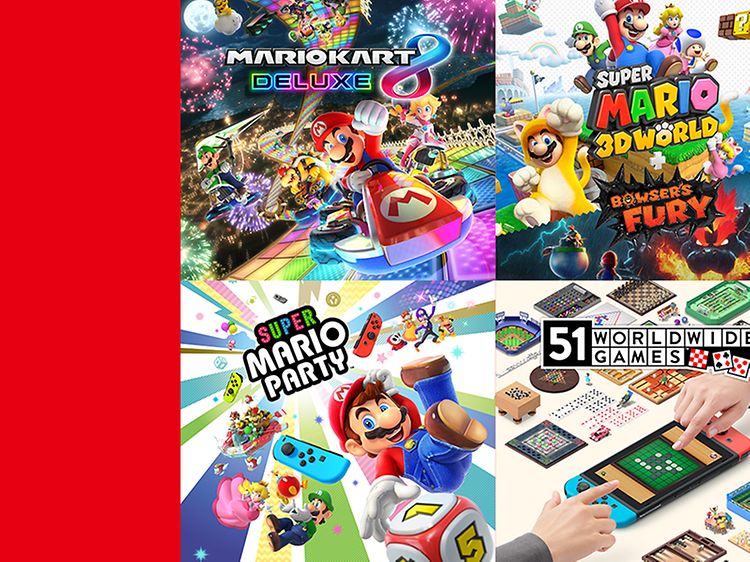 Banner med spil til Nintendo Switch