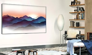 QLED TV som et maleri i en stue